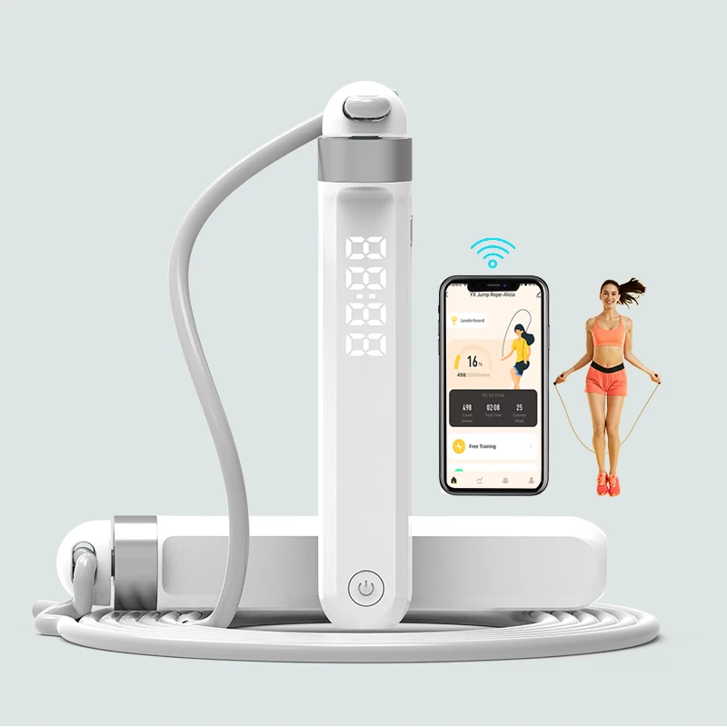 wholesale calorie counter Wireless sdk electronic cordless digital  jumping rope smart skipping ropes with Tuya app