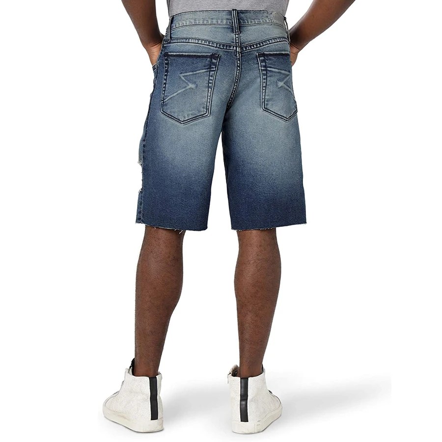 2023 Customized Design Boys Denim Shorts Casual Denim Shorts For Men Charcoal Color Acid Washed Men Denim Shorts