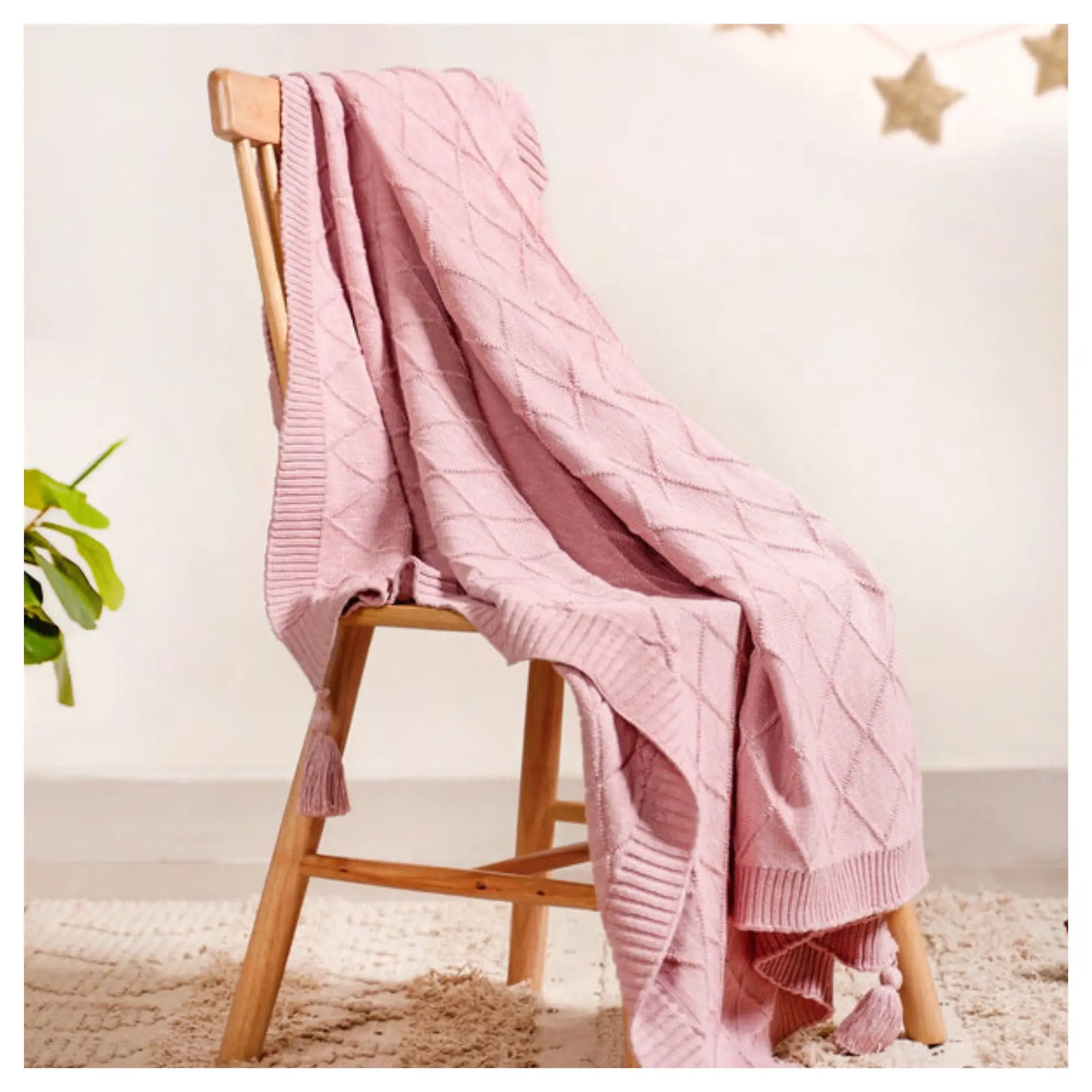 Premium Quality Handmade Cotton Printed Knitted Throw Breathable Fleece Blanket for Home Use Warm Summer Bed Sofa Travel Blanket