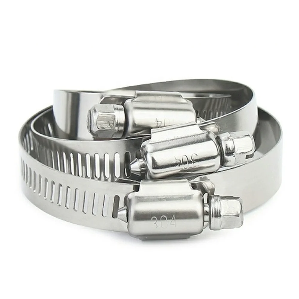 High Quality American Adjustable Pipe Clamp Worm Gear 304 Stainless Steel American adjustable tube Cable Hose Clamps