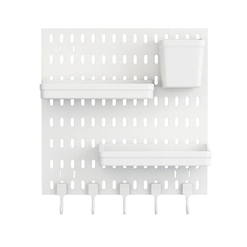 Pegboard Combination Wall Organizer Kit 2 Pieces  Hanging Wall Mount Display  Panel Kits  for Home Office Peg Board Organizer