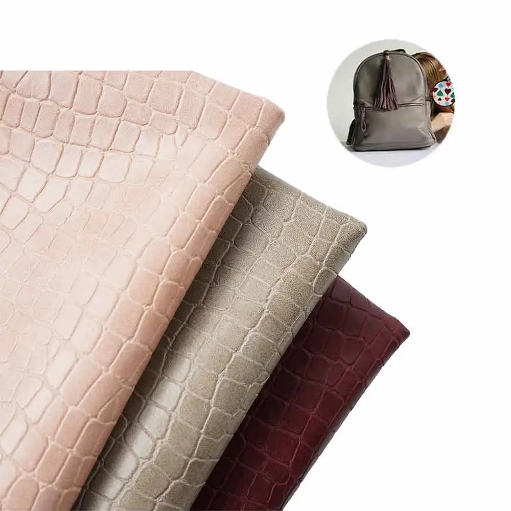 hot selling crocodile embossed faux leather waterproof for boots