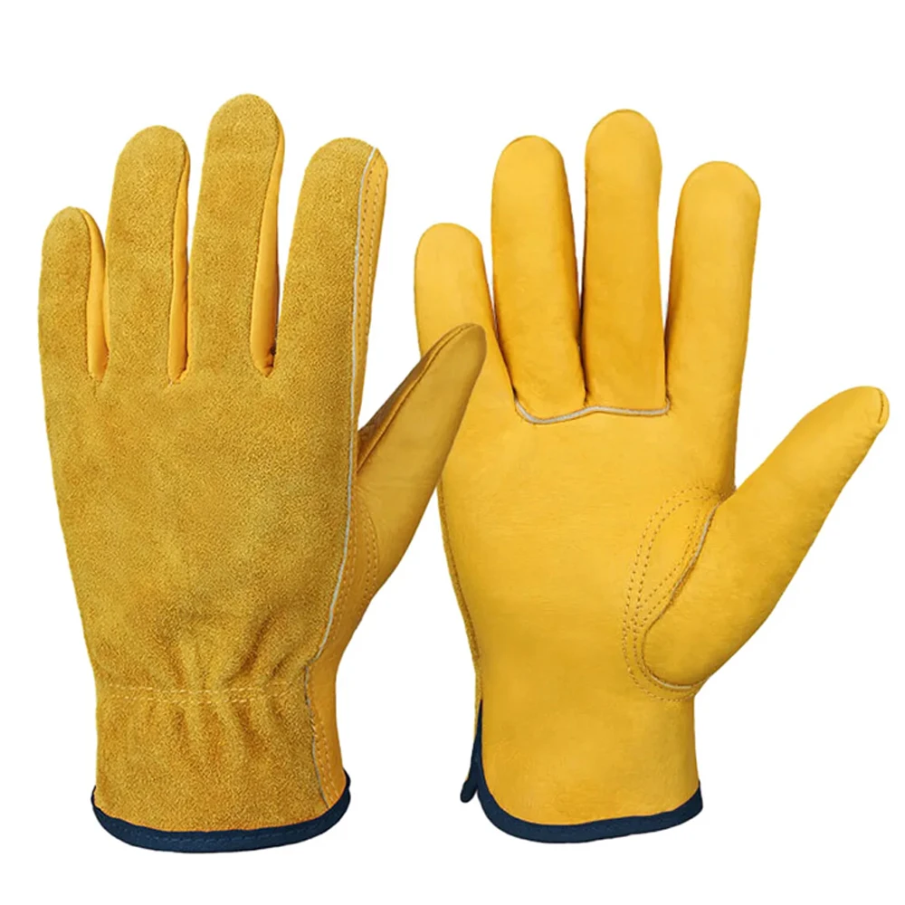 2024 Premium Quality Latest Product Cowhide Leather Work Safety Construction Work Wear Gloves BY Fugenic Industries