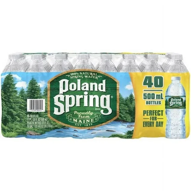 Poland Spring 8 oz мини-бутылки для воды-48 упаковок мини-бутилированная родниковая вода использования на ходу и в домашнем офисе