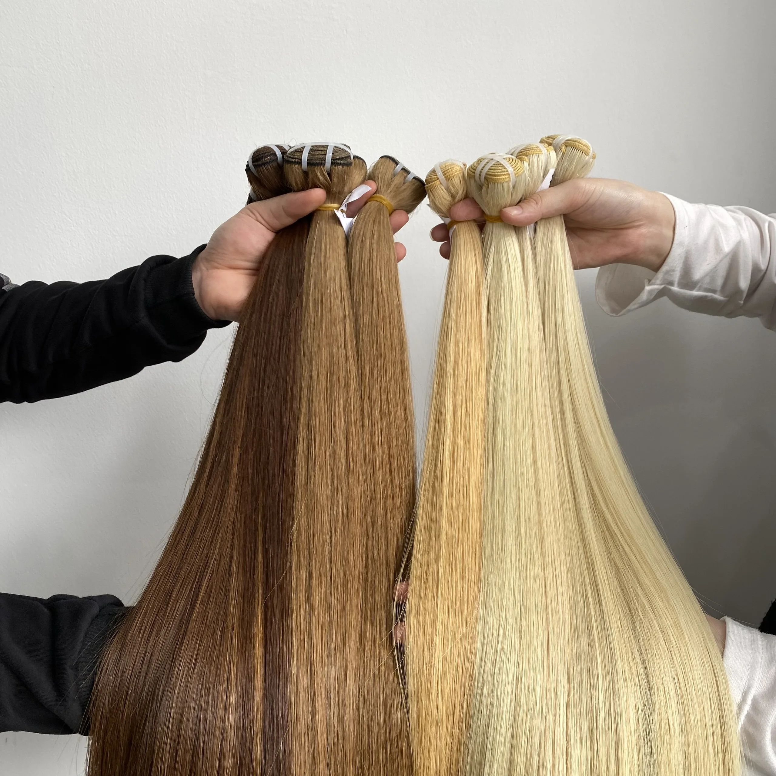 12A Grade Virgin Weft Hair Extensions Human Hair Bundles With Lace Closure Big Color Palette