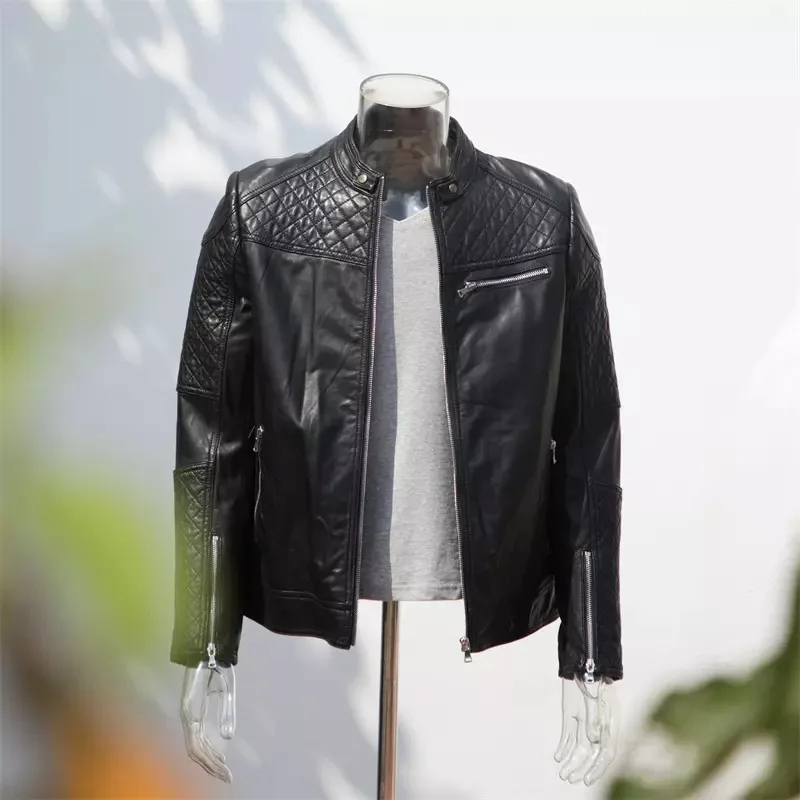 Men Fashion White Leather Jacket Stylish with Biker Soft Motorcycle Men   Customized ColorLeather Jackets
