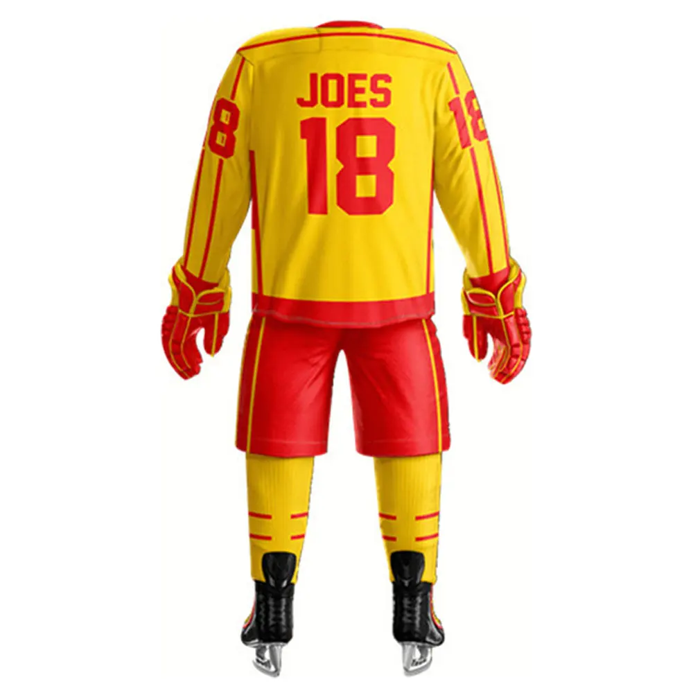 Fully Customized Solid Color Sportswear Men Ice Hockey Uniform / Design Your Own Men Ice Hockey Uniform