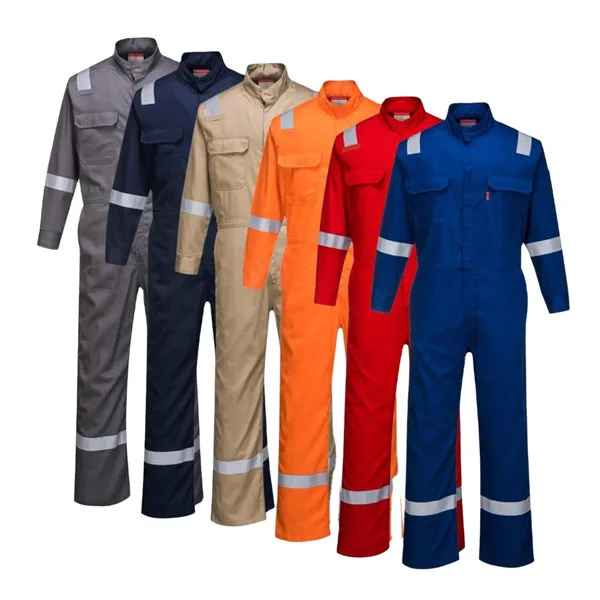 100% cotton work wear boilersuit uniforms workwear suit overalls safety fireproof fire resistant flame