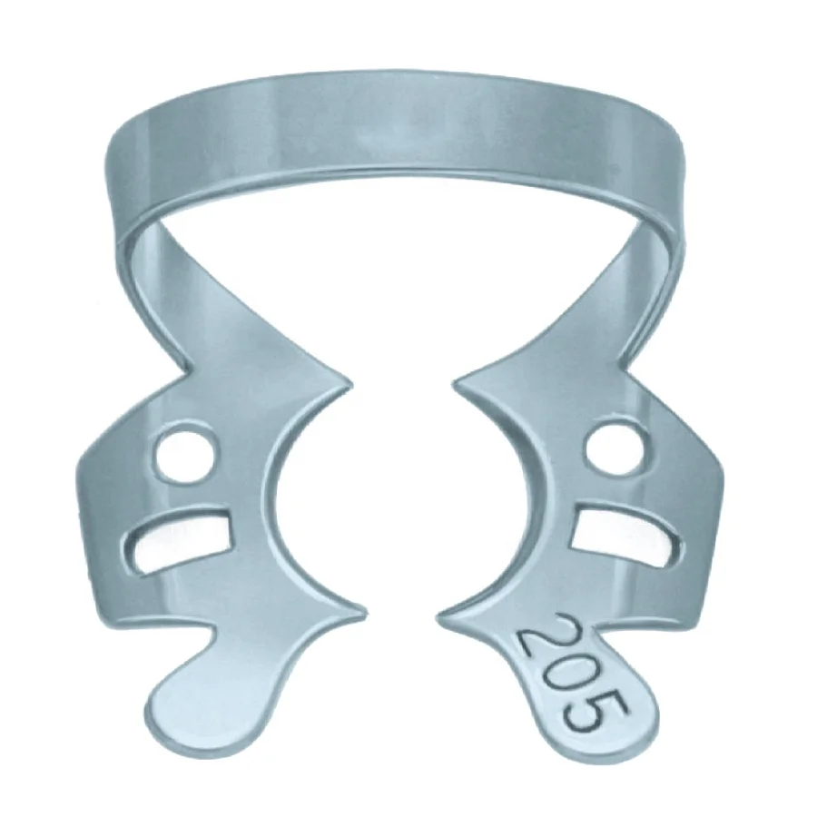 Rubber Dam Clamps No. 205 Upper Molars Stiff Spring Endodontic Orthodontic Dental Clamp Japanese Material