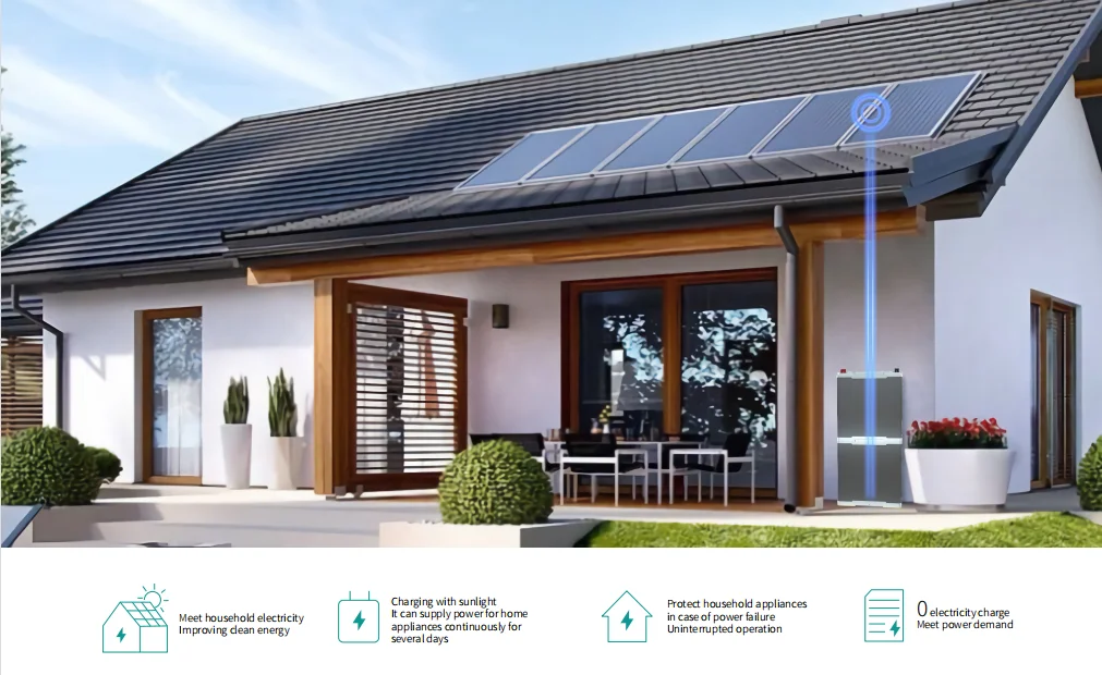 Lithium LiFePO4 Battery 48V 100-300Ah vertical stand with solar panel charger off grid factory direct wholesale