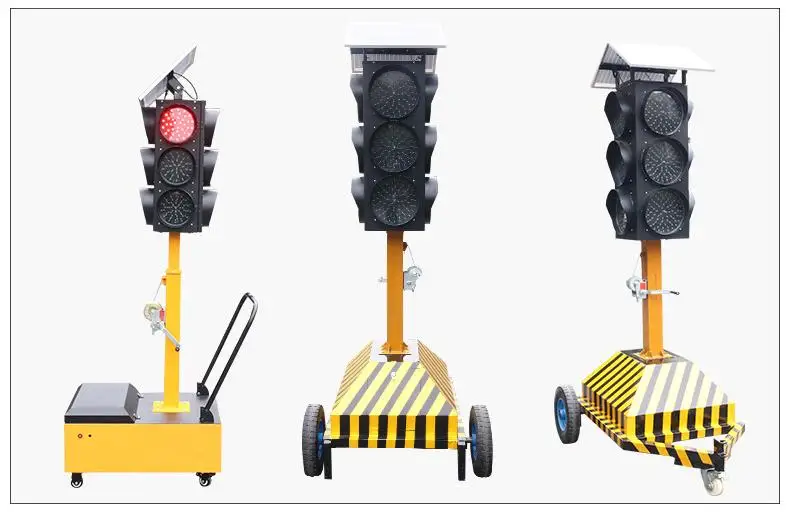 Roadwork Portable Traffic Light With 20 Remote Control Solar System LED 5mm Ultra Bright 60 Degree Traffic Light