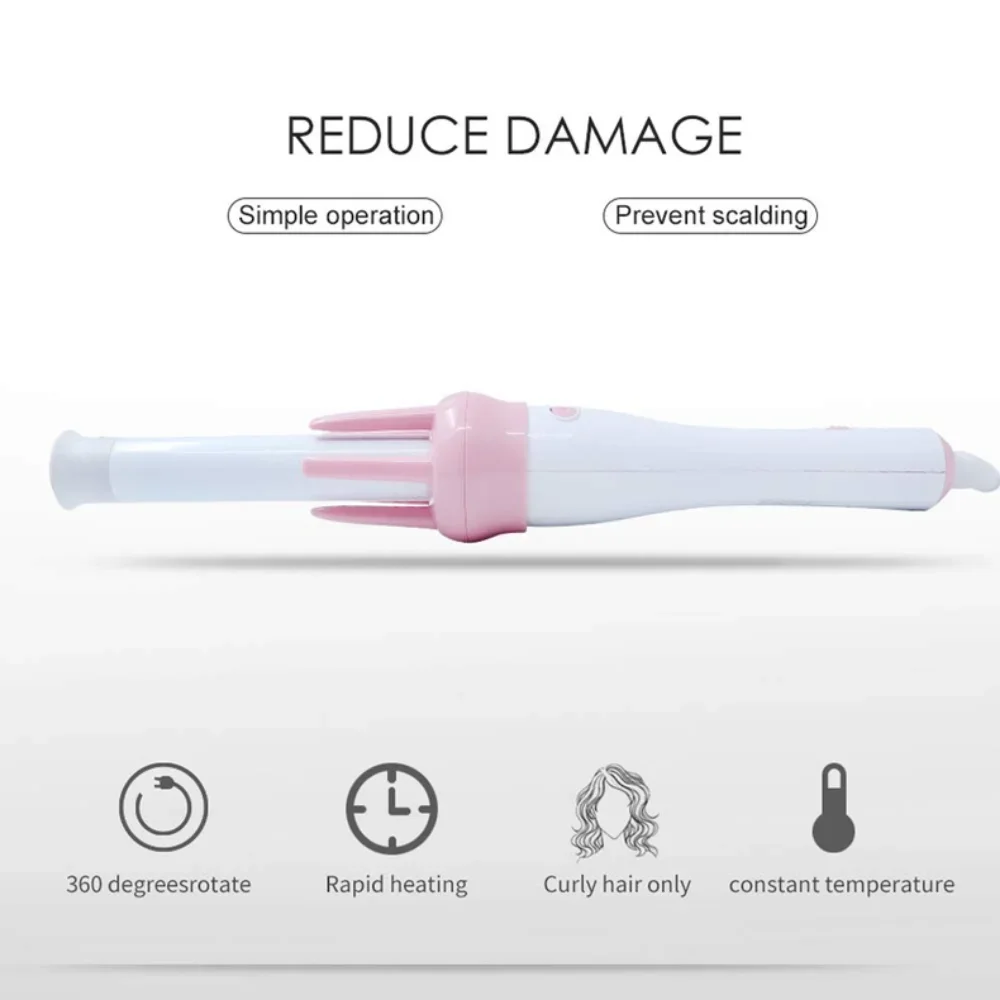 Heat Resistant Hair Curler Styling Safe And Easy To Use Hot Ceramic Sale Automatic Rotary Curl Iron Wand Tool