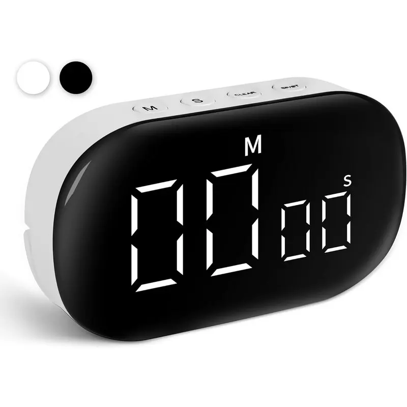 Digital Kitchen Timer Magnetic Timer with Large LED Display Volume Adjustable Countdown Countup Timer for Tasks Work Study