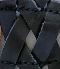 Braided Casual Belt Unique Calfskin Leather With Light Color Veins 100% Made In Italy Stretchy Resistant Belt