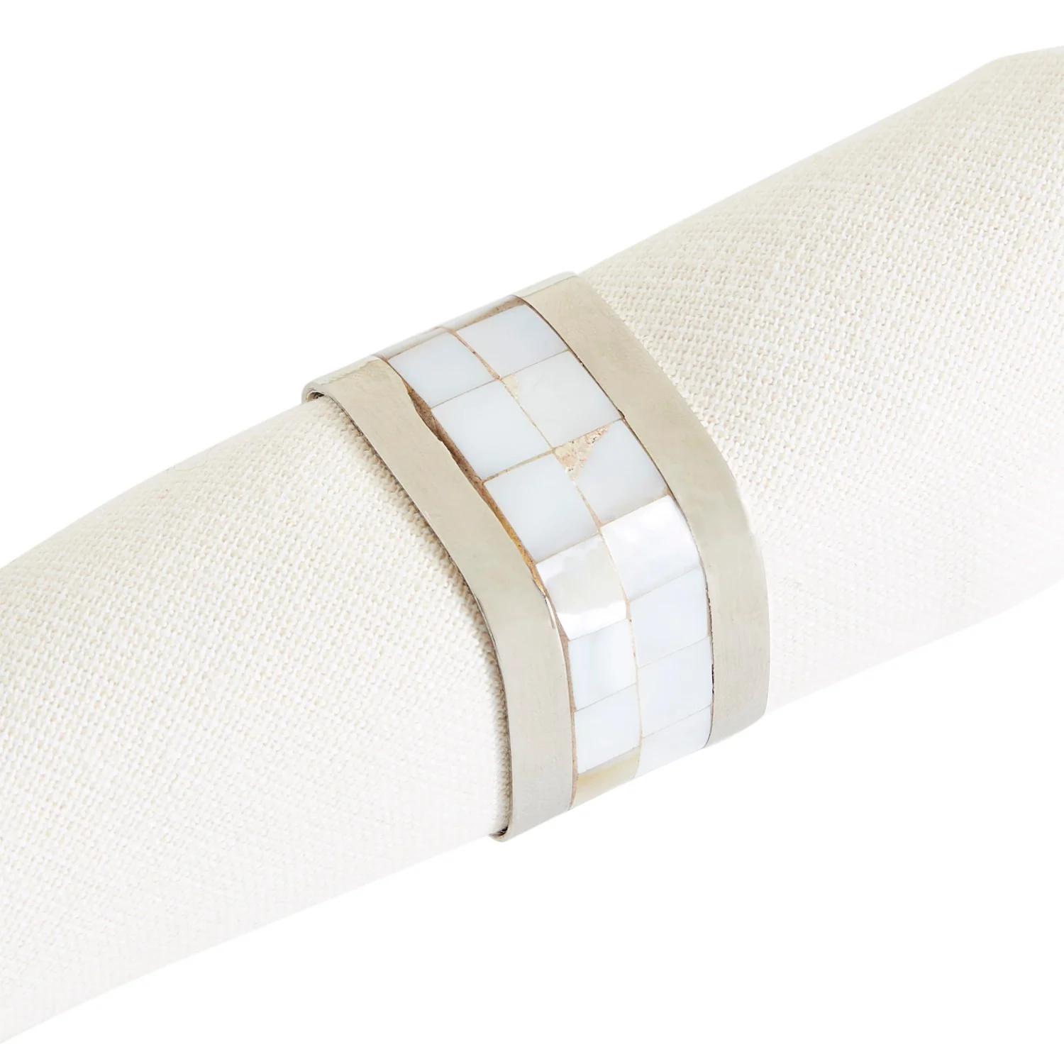 Best Mother of Pearl Inlay Tableware Napkin Ring Dinning Table Decorate with gold MOP Napkin Rings MOP Brass Napkin Ring Plating