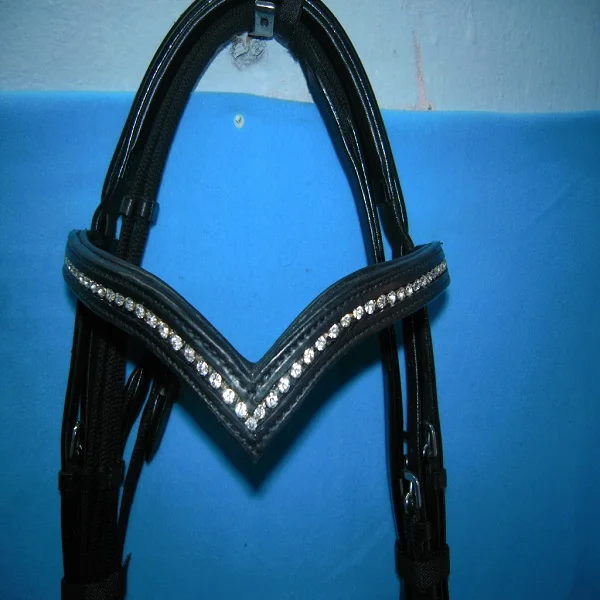 Equestrian Padded Leather Horse Snaffle Bridle with Flash Noseband Rubberized Reins Manufacturer Tack Shop Kanpur  India