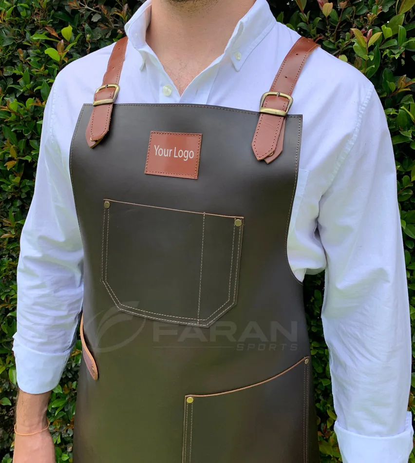 Hot Sale Suede Leather Wood Work Aprons High Quality Made Adjustable Height Works Custom Apron In Cheap Price