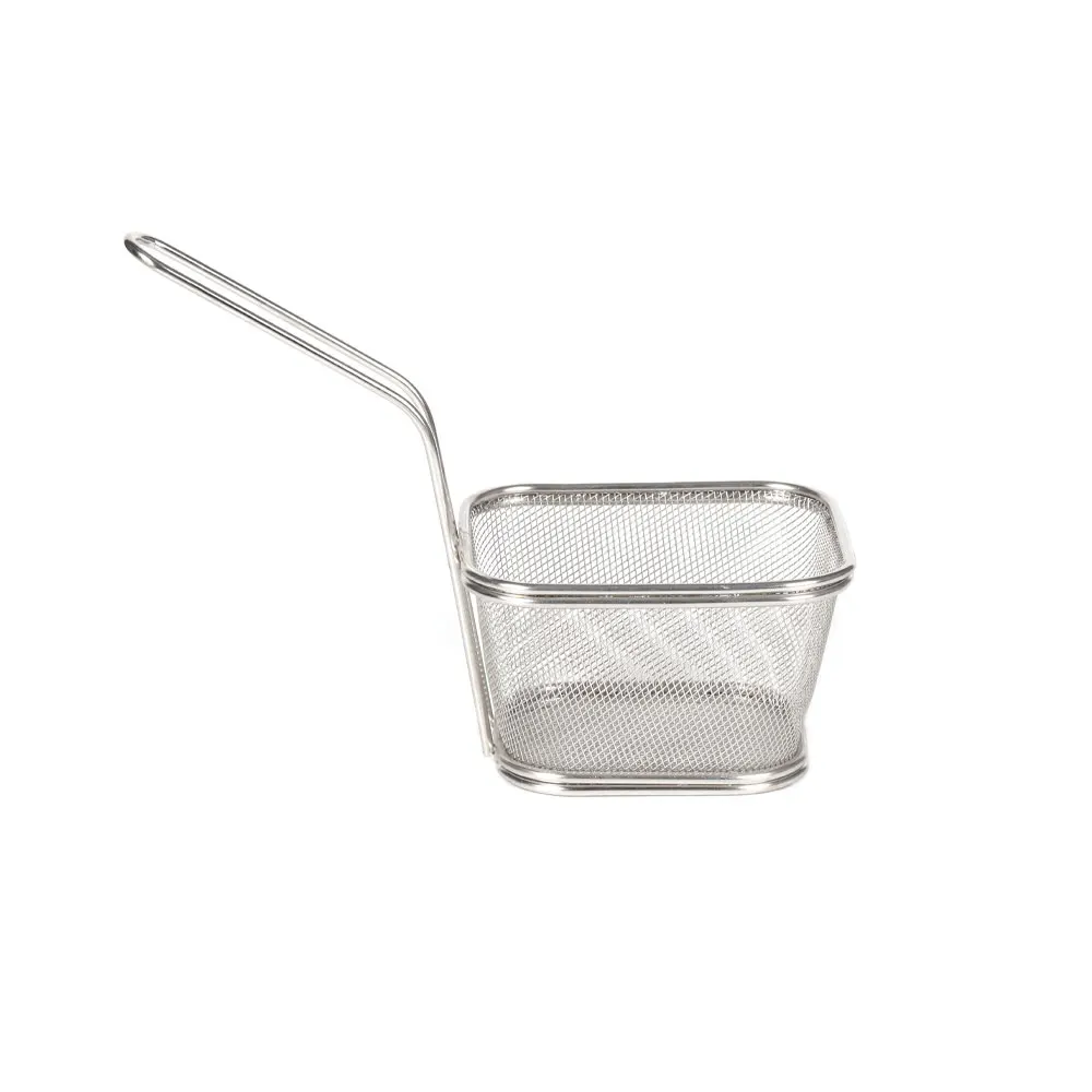 Snack Plate Fried Food Filter Mini Stainless Steel Chip Fryer Basket Mesh Frying Wire Basket