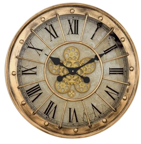 Decorative Wedding & Home Decorative Wall Clocks Home Office Round Dial Wall Clock Quartz Gold Polished Clocks