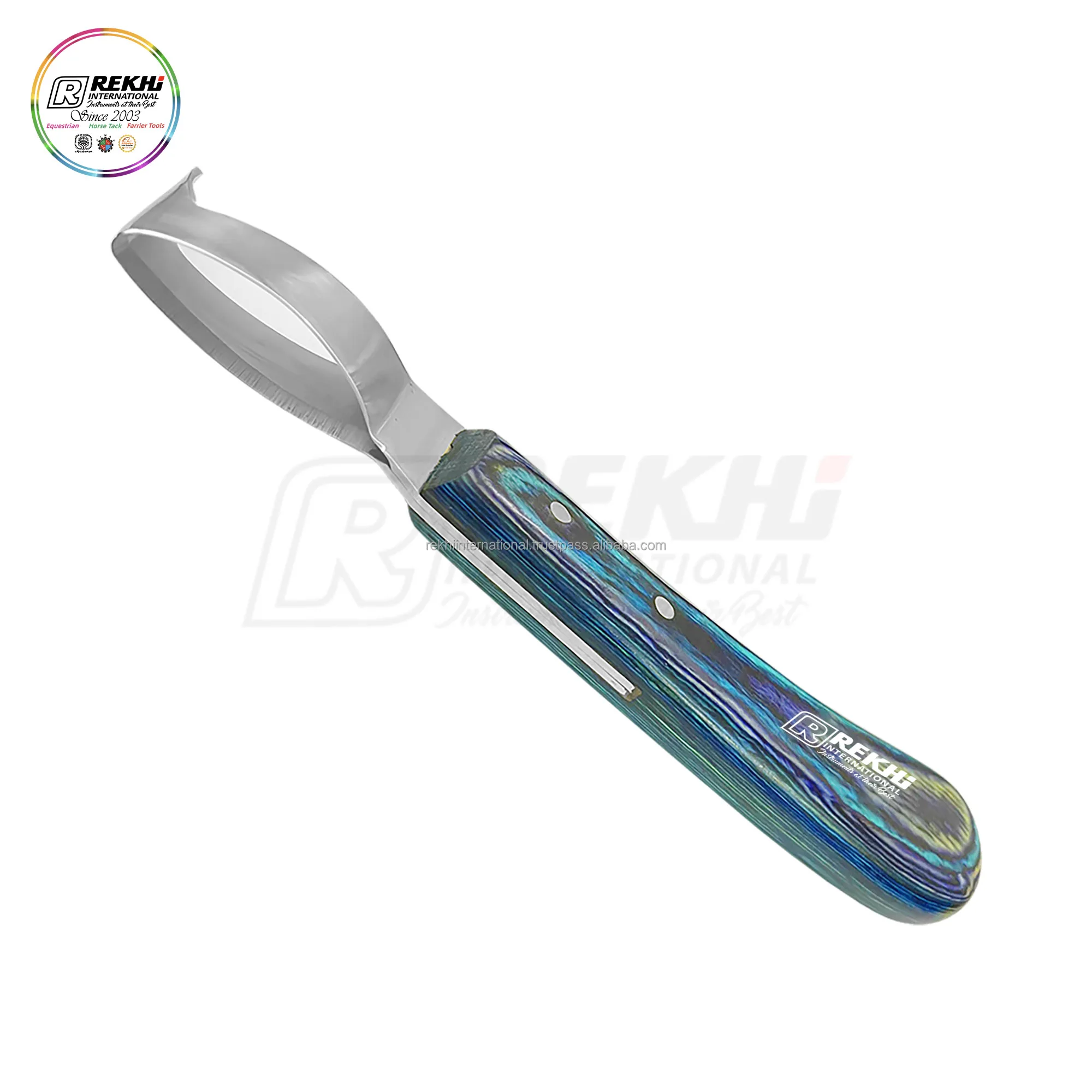 Универсальный петлевой нож Rekhi и копыт для точной обрезки копыт со встроенной петлей нож с копытом овальной формы