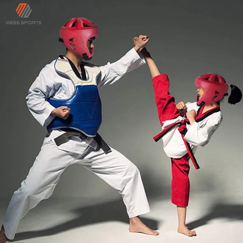 New Simple Design Solid Color red Leather Head Guard PU / Pvc Safety Helmet Head Guard Protective