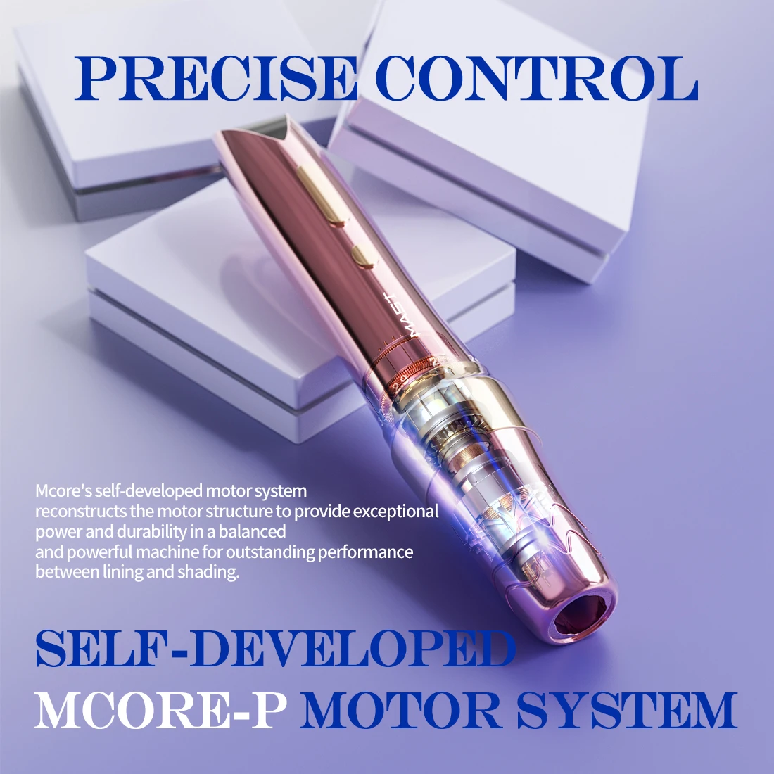 Mast P60 Permanent Makeup Electric Tattoo Machine Pen For Women Artist (2 Batteries)