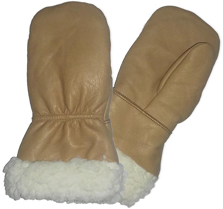 High Quality Kids Winter Warm Sheep Leather Mittens Various Colors Sizes