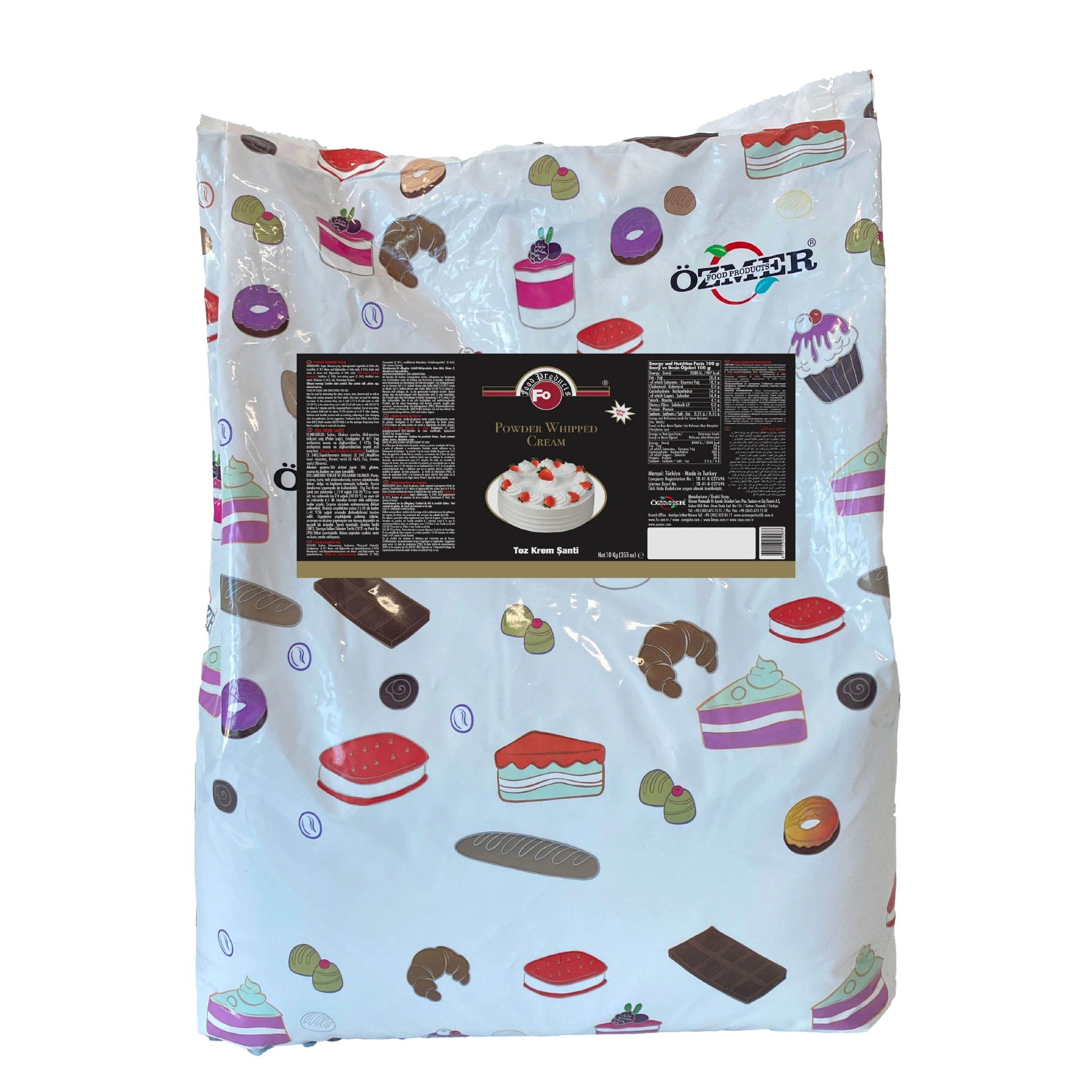 Украшение торта Немолочный порошок на Овощной основе большой объем взбитые сливки 10 кг