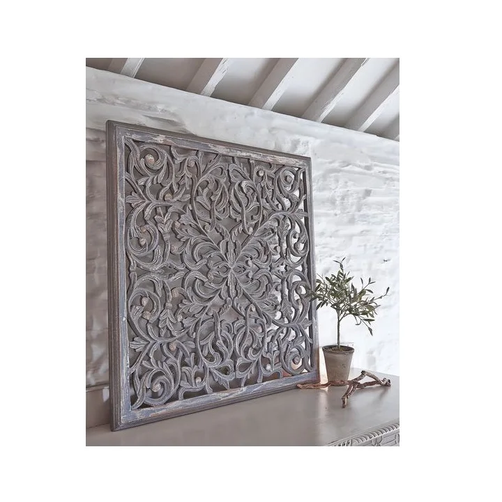 Новейшее поступление профессиональный дизайн круглой формы резная деревянная стеновая панель из МДФ для украшения стен дома и