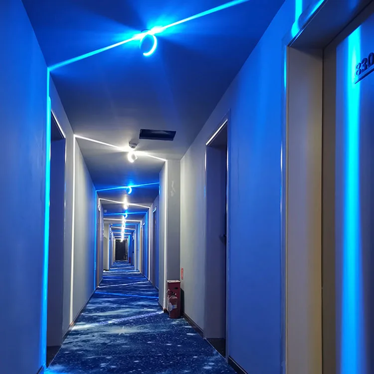 Corridor Indoor Spot Lights Project Line Circular 360 degree Modern Ceiling Light Surface Mounted Led Wall Lamp