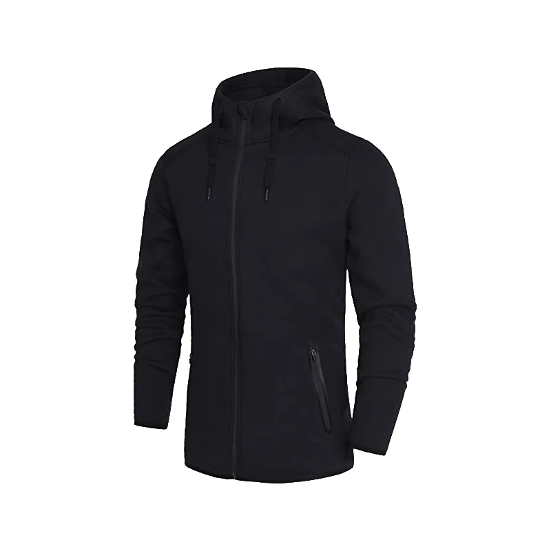 Winter Hoodie Jacket With Zip Pockets For Men