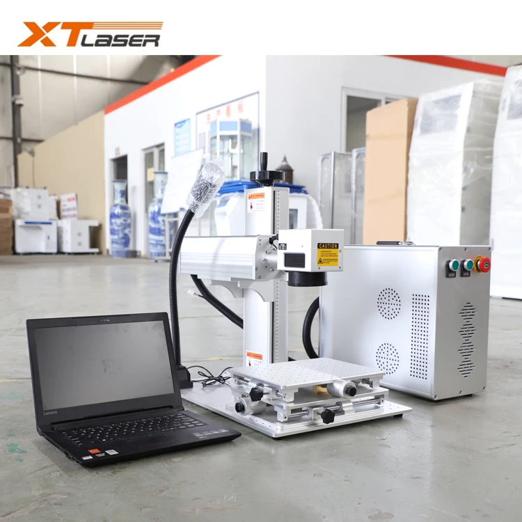 30W deep engraving mopa color metal steel 3d laser marking machine with 3-year warranty