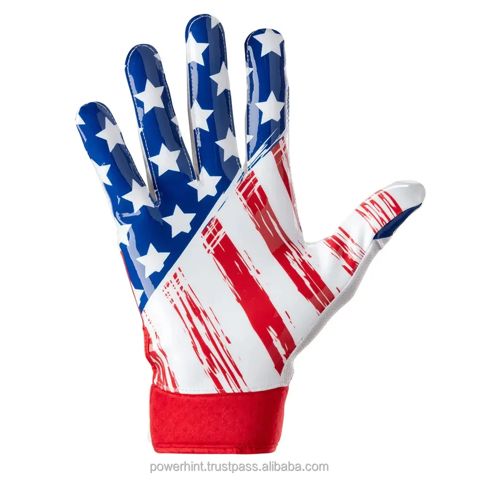 New Arrival Best Design American Football Gloves Full Finger Custom Leather Training Wear for Sports Entertainment