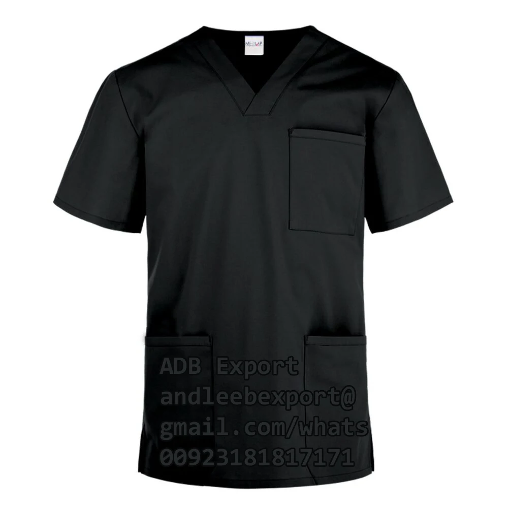 Unisex Stretchy Hospital Scrubs Custom OEM Wholesale Short-Sleeve Nursing Gown Unisex Medical Uniforms