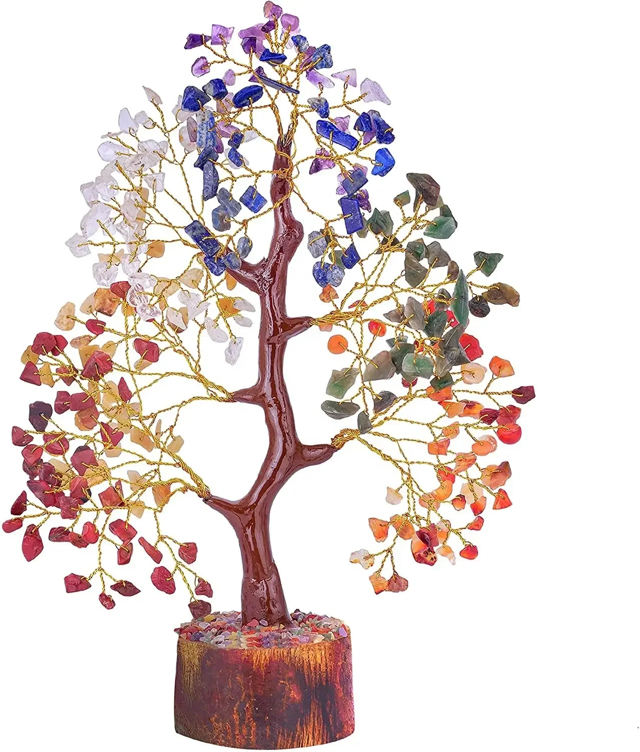 Wholesale Seven Chakra Gemstone Tree 300 Chips Beads Best Quality Sevan Chakra Trees For Home Decoration Healing Gemstone Tree