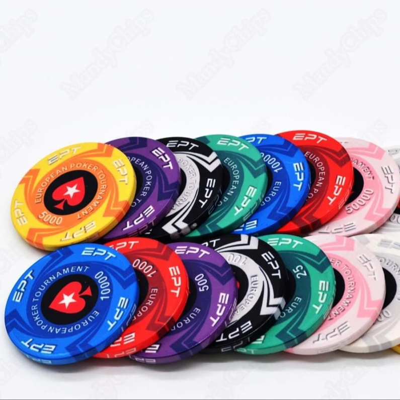 Полностью изготовленные на заказ профессиональные керамические фишки для покера 10 г и 40 мм с индивидуальным дизайном цвета логотипа