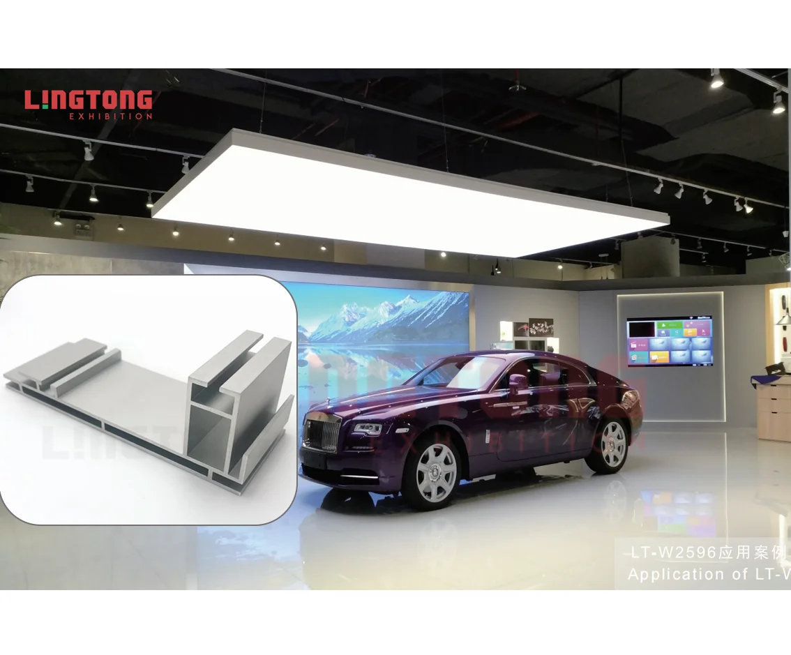 Customized 140mm Singled-sided Aluminium SEG Lightbox for shell scheme trade show car display modular exhibition advertising(54)