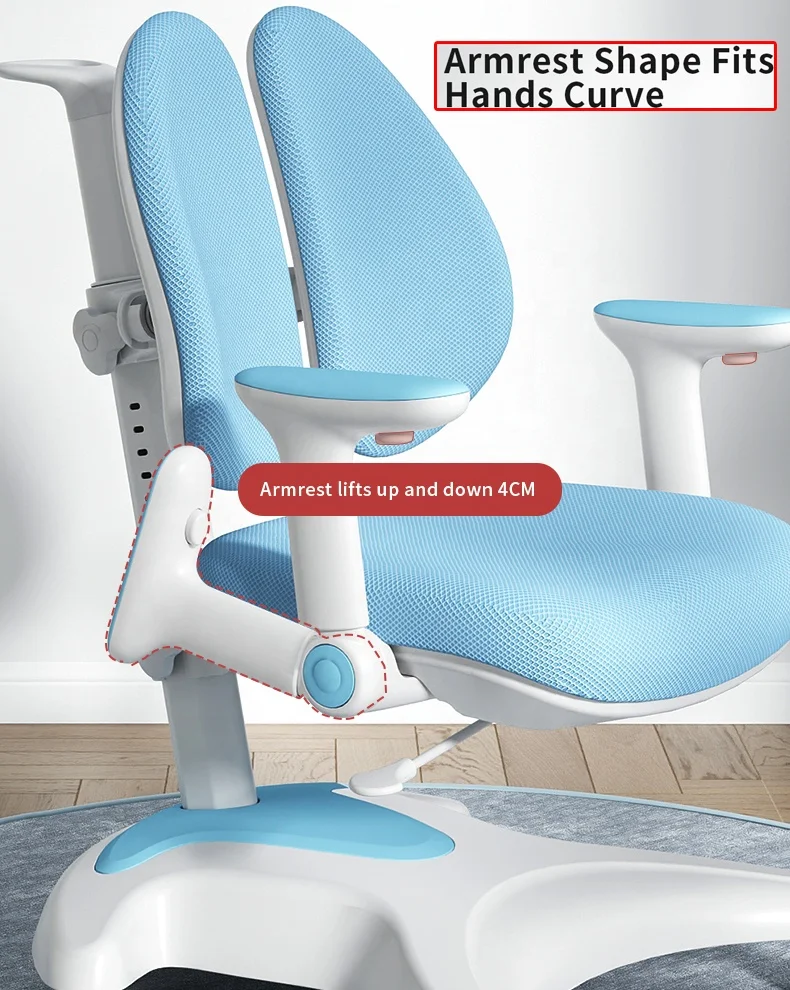 School furniture children study chair ergonomic adjustable study/learning table chair living room Pink reading chair