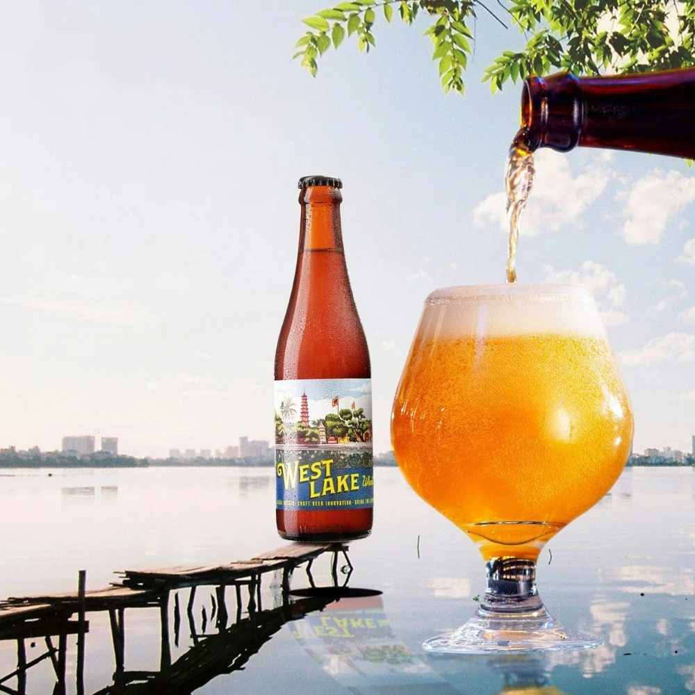 Craft Beer West Lake Wheat Fast Delivery Best Chilled Glass Bottle Ready To Drink From Vietnam Manufacturer