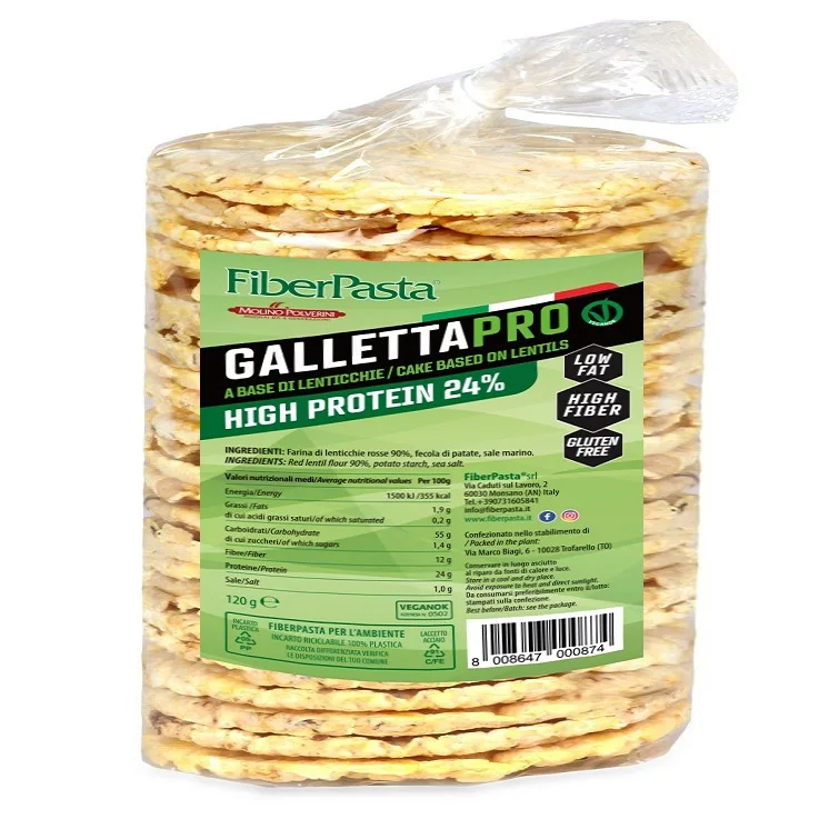 HIGH PROTEIN LENTIL CAKE, GLUTEN FREE AND HIGH FIBER,  VEGAN, PLANT-BASED MADE IN ITALY AND PREMIUM QUALITY