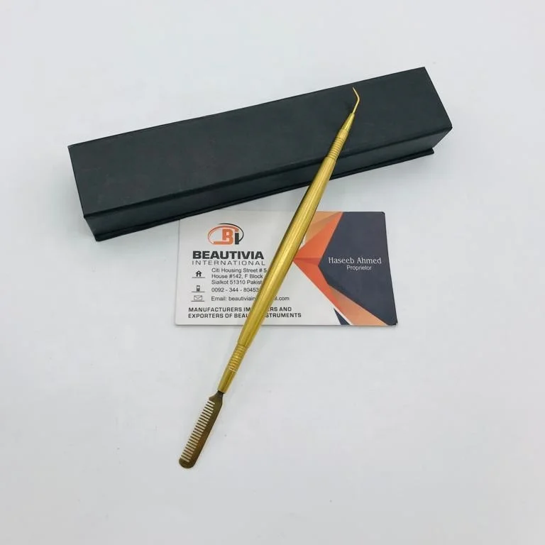 Gold Plated Stainless Steel Lash Lifting Tool Eyelash Extension Lifting Tool Eyelash Lifting & Separating Tool With Comb