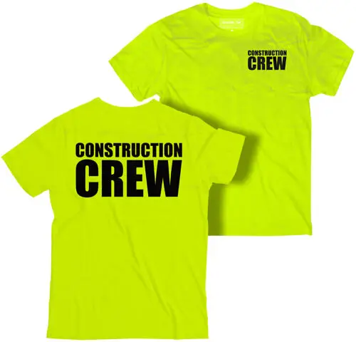 City Worker high visibility Tee T shirt  Hi Viz Work Shirts with Pocket T Shirts