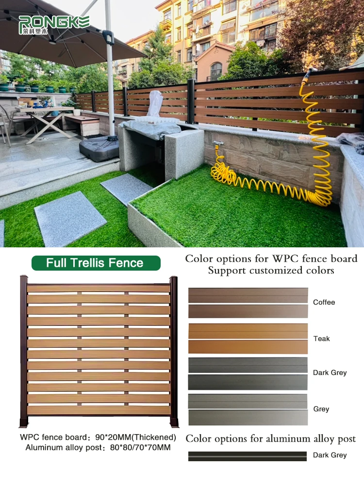 Materials Outdoor Garden Wooden Panels Wpc co-extrusion Fencing Rail Composite Fence