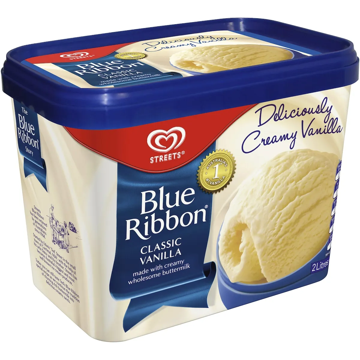 Blue Ribbon Classics Strawberry Shortcake Coated Artificially Flavored Vanilla Frozen Dessert For Sale