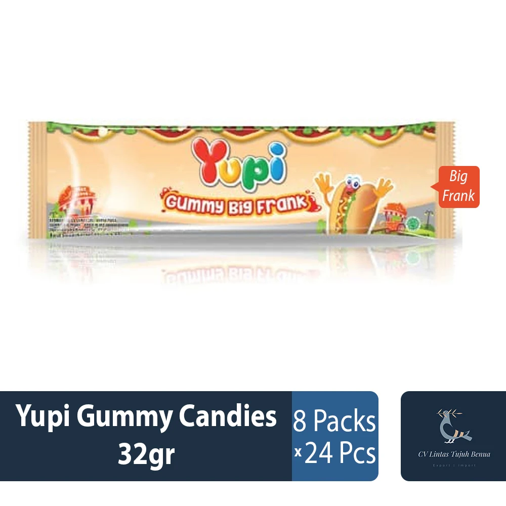 Best Seller Yupi Gummy Candies 32gr Big Frank Variant Chewy Soft Fruit Popular Gummy Candy