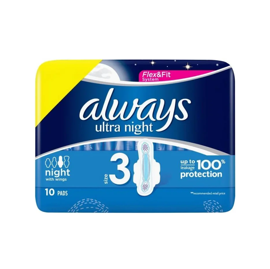 Factory Supply Bulk Wholesale Price Top Quality Always Ultra Thin Long Night Sanitary Pads Extra Large - 112 Pads Available For