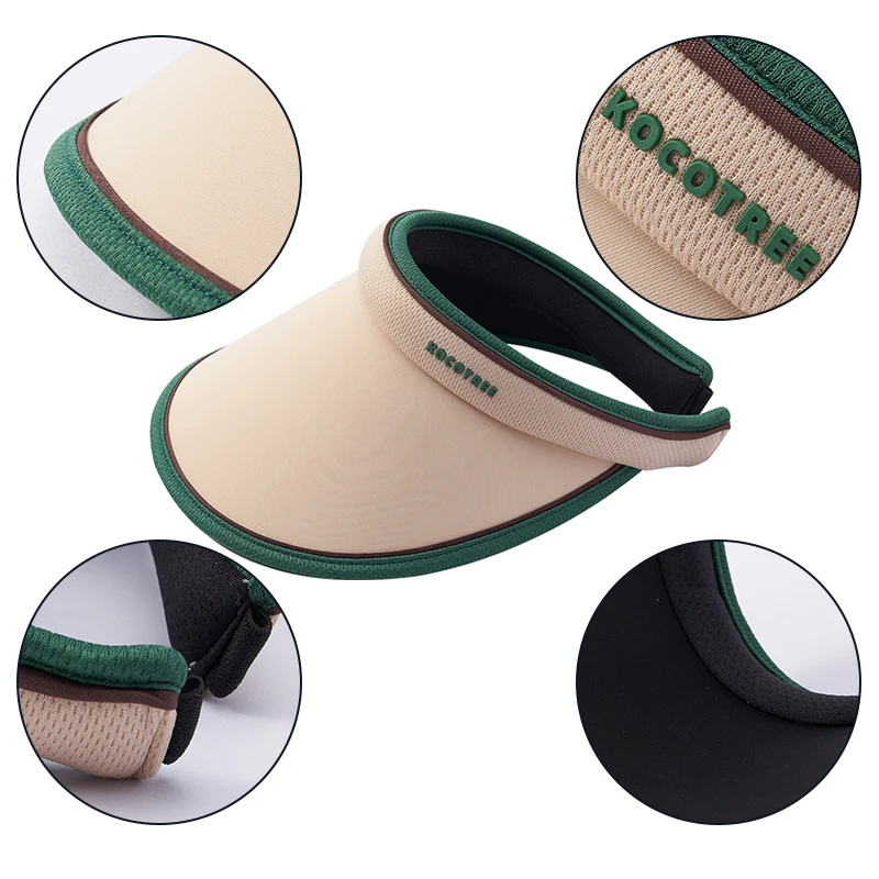 KOCOTREE 2023 New Kids Fashion Adjustable Sun Visor Hat for Boys Girls Large Brim Children UV Protection Empty Top Hat Summer