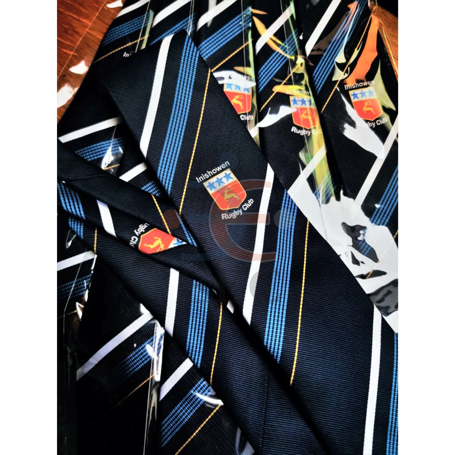 Галстук мужской однотонный из полиэстера с логотипом