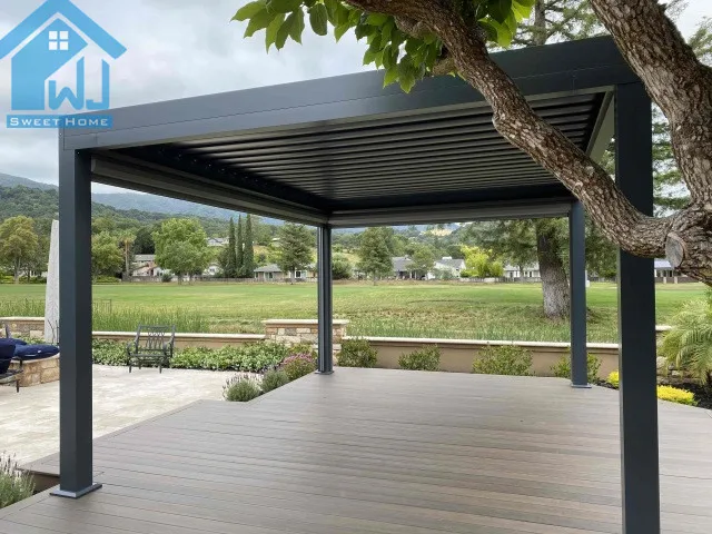 Waterproof Modern Shed Cover Balcony Electric Customized Steel Swimming Pool Bioclimatic Pergolas Price Garden Pavilion Outdoor