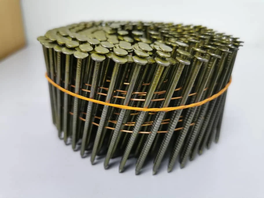 Custom Design Packaging Carton Box CLAVOS HELICOIDALES  2 1/4'x.099' WIRE WOODEN PALLET COIL NAILS For Pistola De Clavo